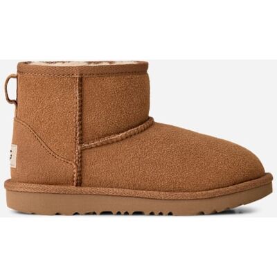UGG® Kids' Classic Mini II Sheepskin Classic Boots in Brown/, Size 3K UGG® Kids' Classic Mini II Sheepskin Classic Boots in Brown/, Size 3K