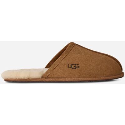 UGG® Men's Scuff Sheepskin Backless Slipper in Brown/, Size 12 UGG® Men's Scuff Sheepskin Backless Slipper in Brown/, Size 12