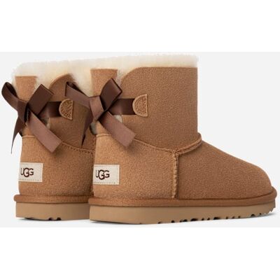 UGG® Kids' Mini Bailey Bow II Water-Resistant Boot in Brown/, Size 4K UGG® Kids' Mini Bailey Bow II Water-Resistant Boot in Brown/, Size 4K