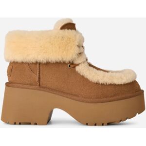 UGG® Women's Esmee Lace Up Sheepskin Classic Boots in Chestnut, Size 6