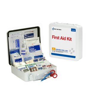 First Aid Only 50 Person Metal Case ANSI Portable First Aid Kit