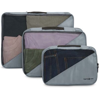 3 Piece Compression Packing Cubes Blue Luggage Accessories from Samsonite 3 Piece Compression Packing Cubes Blue Luggage Accessories from Samsonite