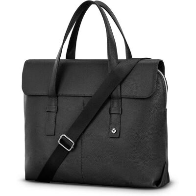 Mobile Solution 2 Leather Convertible Brief Black Carry-On Luggage from Samsonite Mobile Solution 2 Leather Convertible Brief Black Carry-On Luggage from Samsonite