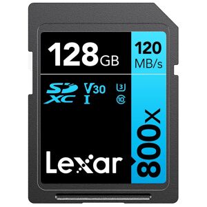 Lexar BLUE Series Professional 800x 128GB UHS-I U3 SDXC Memory Card