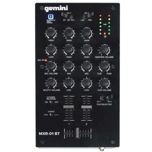 Gemini MXR-01BT 2-Channel Professional DJ Mixer with Wireless Bluetooth
