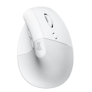 Logitech Lift Vertical Ergonomic Wireless Mouse, Pale Gray