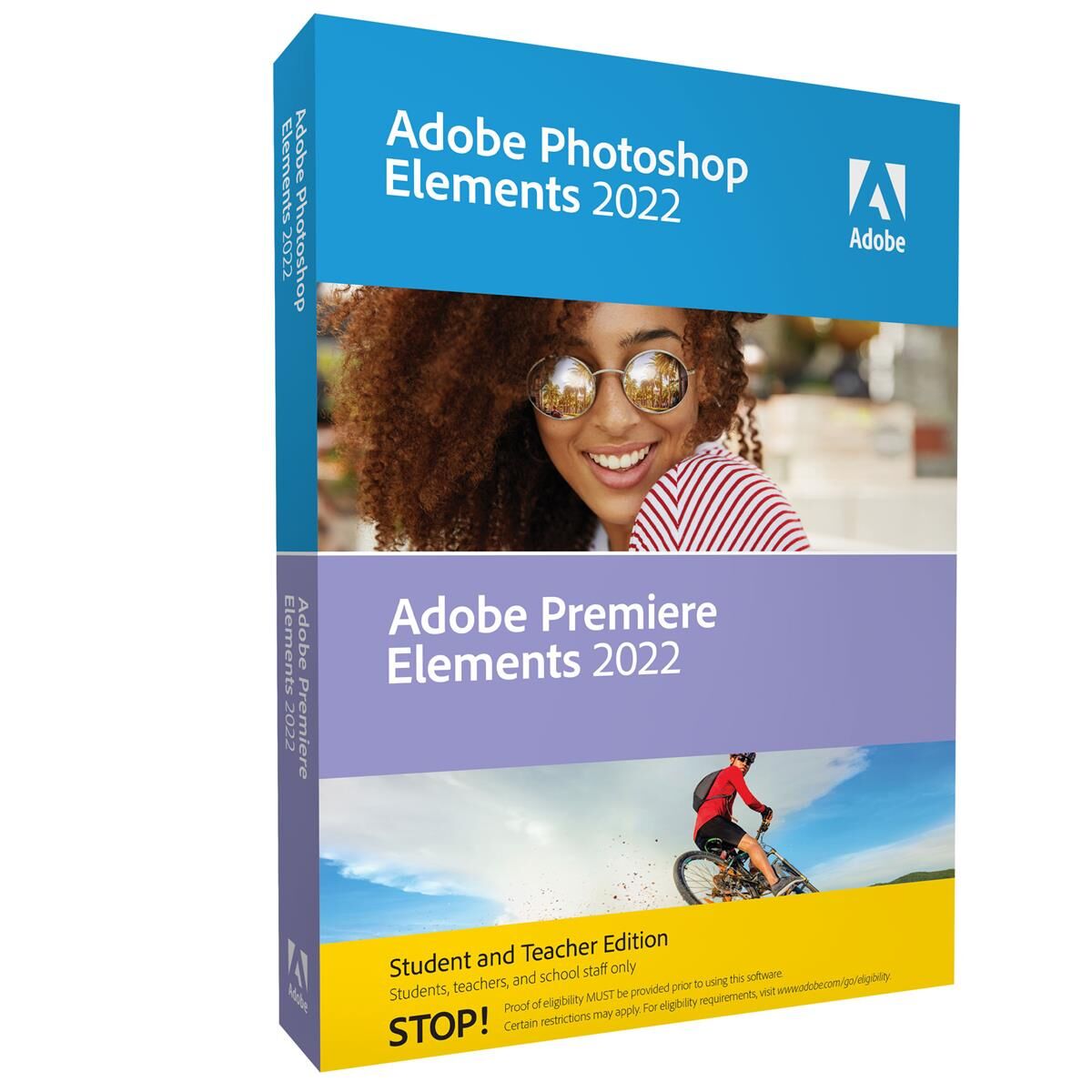 Adobe Photoshop and Premiere Elements 2022 Student/Teacher Edition Software, DVD