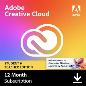 Adobe Creative Cloud 1-Year Subscription, Student &amp; Teacher Edition, Download