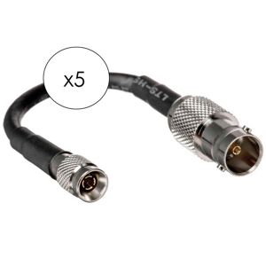 AJA 3G-SDI Mini-BNC to Full-Size BNC Adapter Cable for KONA &amp; Corvid, 5-Pack