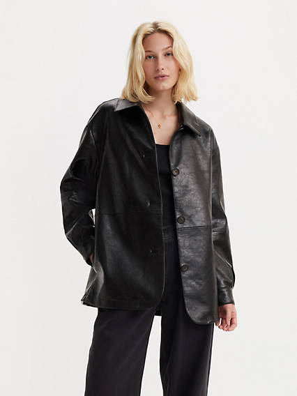 Levi's Leather Vintage Blazer Jacket - Women's S