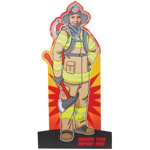 Positive Promotions Standing Firefighter Photo Prop - Personalization Available