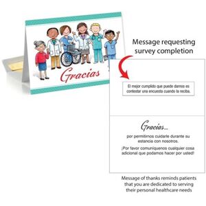 Positive Promotions 25 Thank You, Patient Follow-Up Greeting Cards (Spanish)