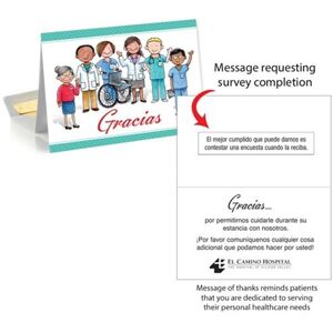 Positive Promotions 25 Thank You, Patient Follow-Up Greeting Cards - Personalization Available (Spanish)