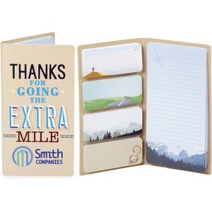Positive Promotions 50 Thanks for Going the Extra Mile Sticky Note Gift Sets - Personalization Available
