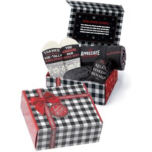 Positive Promotions 25 Relax, Refresh, Recharge Holiday Box Gift Sets With Roll-Up Eco Fleece Blanket - Card Personalization Available