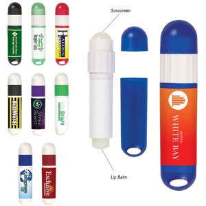 Positive Promotions 250 SPF Sunscreen & Lip Balm Combo - Personalization Available