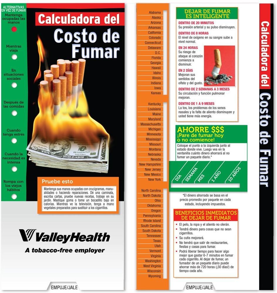 Positive Promotions 250 Calculadora Del Costo De Fumar Slideguides (Spanish) - Personalization Available