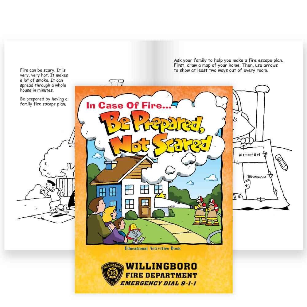 Positive Promotions 100 In Case Of Fire... Be Prepared, Not Scared Educational Activities Books - Personalization Available