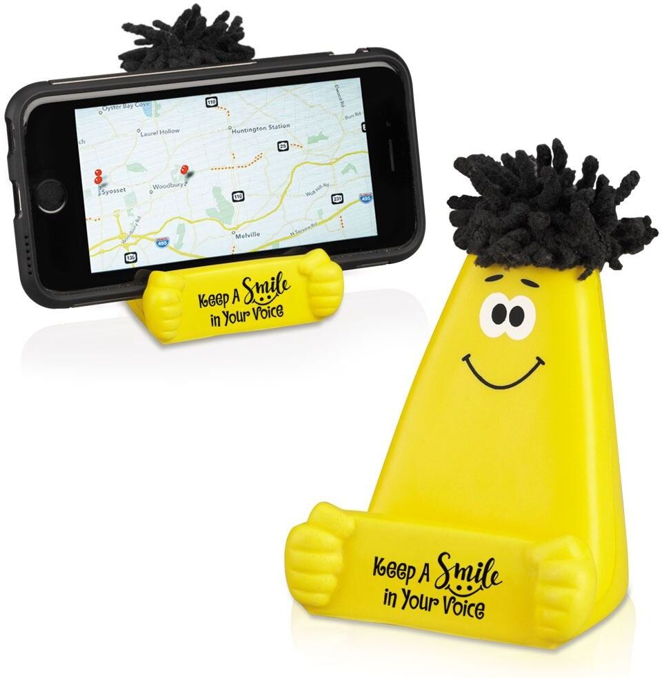 Positive Promotions 50 Keep A Smile In Your Voice MopTopper™ Phone Holders