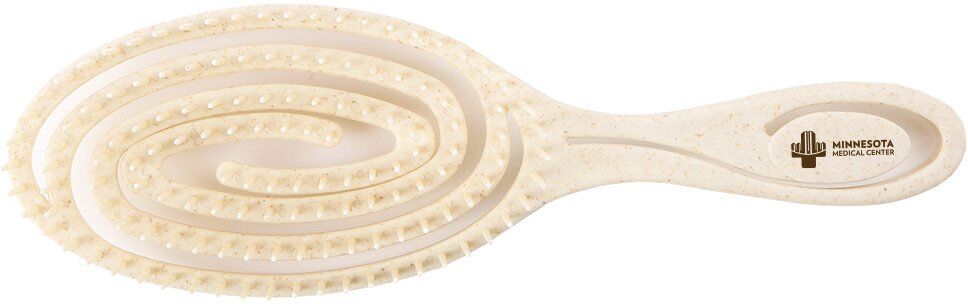 Positive Promotions 125 Spiral Wheat-Straw Hair Brush - Personalization Available