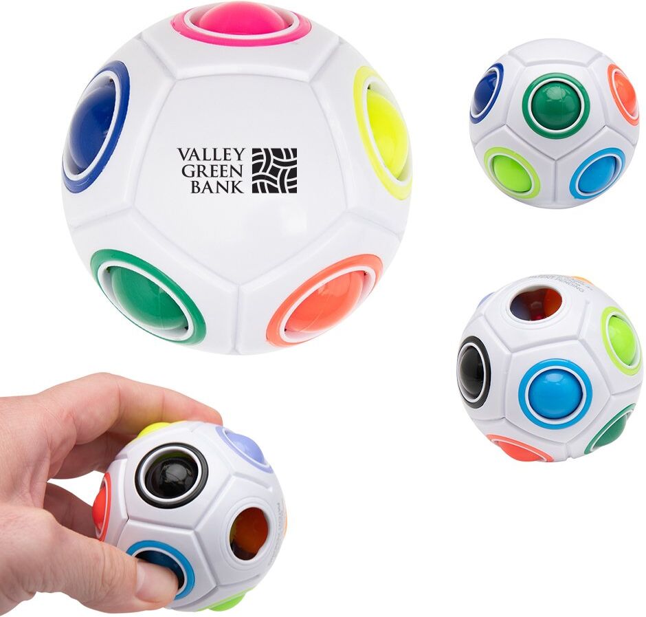 Positive Promotions 100 Fidget Stress Pop Ball Game - One-Color Personalization Available