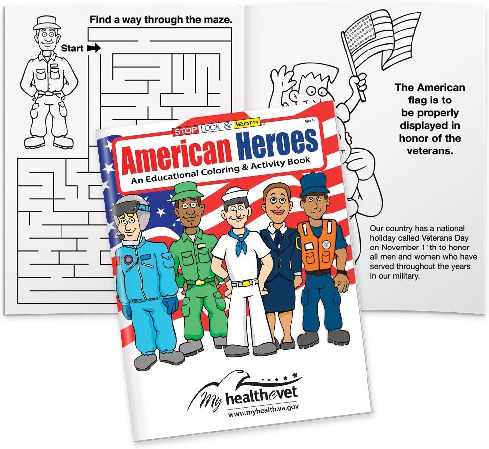 Positive Promotions 250 American Heroes Educational Activities Books - Personalization Available