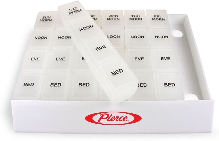 Positive Promotions 100 Clear XL Medicine Tray Pill Box Organizer Boxes - Personalization Available