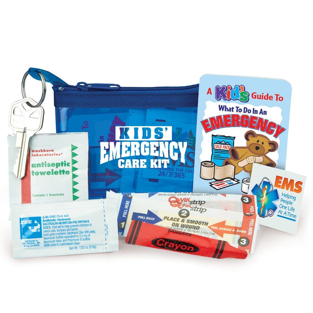 Positive Promotions 100 Kids' Emergency Care Kits - Personalization Available