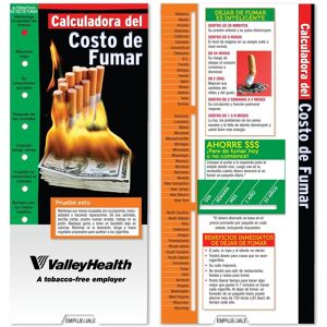 Positive Promotions 250 Calculadora Del Costo De Fumar Slideguides (Spanish) - Personalization Available
