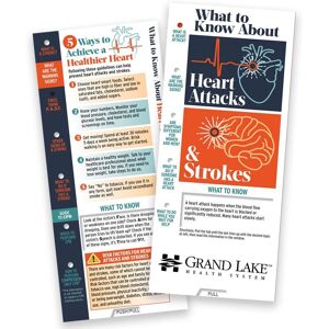 Positive Promotions 250 What To Know About Heart Attacks & Strokes Slideguides - Personalization Available
