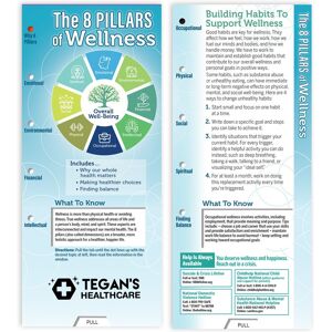 Positive Promotions 250 The 8 Pillars of Wellness Slideguides - One-Color Personalization Available