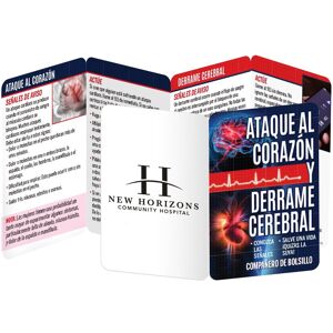 Positive Promotions 300 Heart Attack & Stroke: Know the Signs, Save a Life - Perhaps Your Own! Pocket Pals (Spanish) - One-Color Personalization Available
