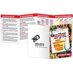 Positive Promotions 300 The Dangers of Cholesterol, High Blood Pressure, & Blood Sugar Pocket Pals - Personalization Available