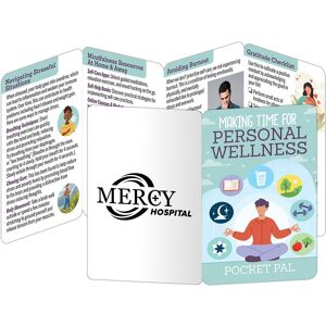 Positive Promotions 300 Making Time for Personal Wellness Pocket Pals - One-Color Personalization Available