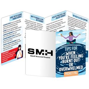 Positive Promotions 300 Tips for When You're Feeling Burnt Out or Overwhelmed Pocket Pals - One-Color Personalization Available
