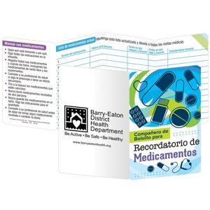 Positive Promotions 300 Medication Recorder Pocket Pals (Spanish) - Personalization Available