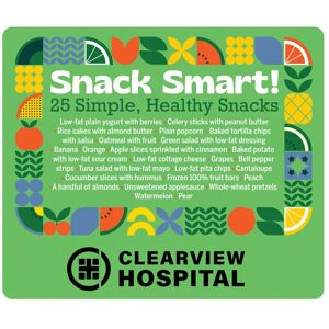 Positive Promotions 250 Snack Smart! 25 Simple, Healthy Snacks Magnets - One-Color Personalization Available