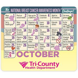 Positive Promotions 250 The National Breast Cancer Awareness Month Challenge! Magnets - One-Color Personalization Available
