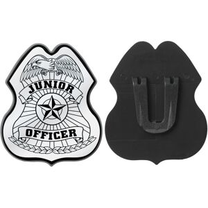 Positive Promotions 25 Silver Junior Officer Plastic Clip-On Badges