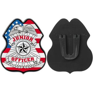 Positive Promotions 25 Patriotic Junior Officer Plastic Clip-On Badges