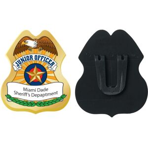 Positive Promotions 250 Gold Junior Officer Badges - Personalization Available