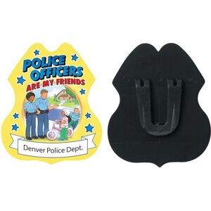 Positive Promotions 250 Gold Police Officers Are My Friends Plastic Badges - Personalization Available