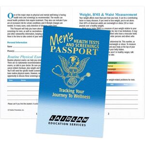 Positive Promotions 100 Men's Health Tests And Screenings Passport - Personalization Available