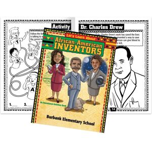 Positive Promotions 100 Let's Learn About African-American Inventors Educational Activities Books - Personalization Available