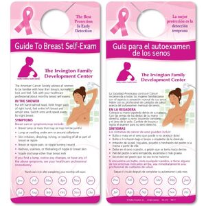 Positive Promotions 100 Guide To Breast Self-Exam Punch-Out Reminder Shower Cards (Bilingual) - Personalization Available