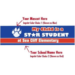 Positive Promotions 125 My Child Is A Star Student Bumper Stickers - Personalization Available