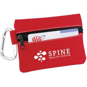 Positive Promotions 150 Zips 20-Piece First Aid Pouch With Carabiner - Personalization Available
