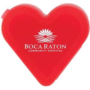 Positive Promotions 250 7-Day Heart-Shaped Pill Boxes - Personalization Available