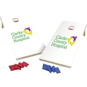 Positive Promotions Wooden Cornhole Game - Full Color Personalization Available