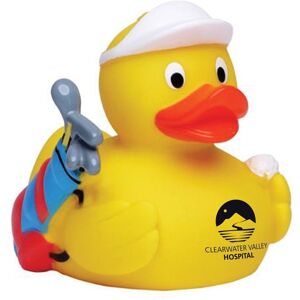Positive Promotions 150 Golf Rubber Duck - Personalization Available